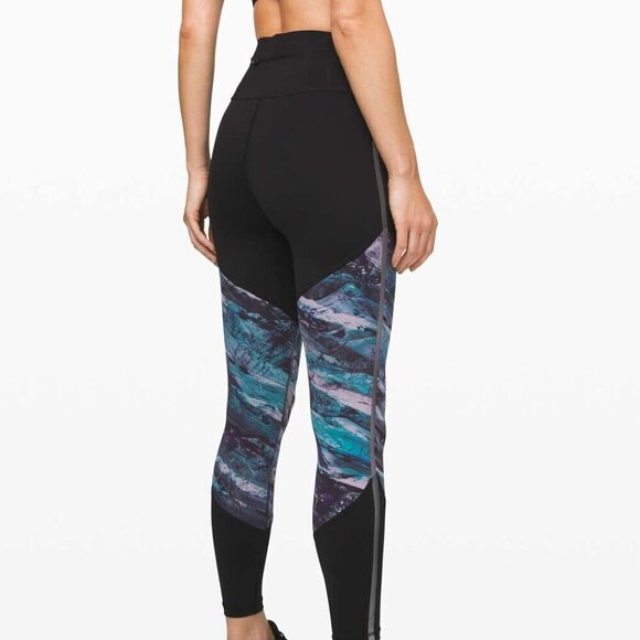 Lululemon Run to Reset Tight 25" Black / Frozen Island Multi - Picture 4 of 16